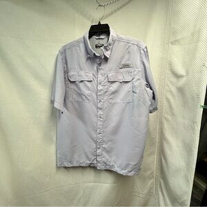 Columbia Men's‎ Casual Button Down Shirt -Purple/Blue Fade Dye Large 40+ Solor